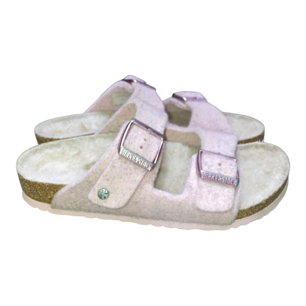 Birkenstock Arizona Happy Lamb Kids Soft Pink Size 29 (11-11.5) EUC
